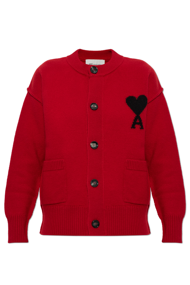 Ami Alexandre Mattiussi Wool Cardigan with Pockets | Women's | Vitkac